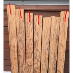 Lot 5 planches bois serpent