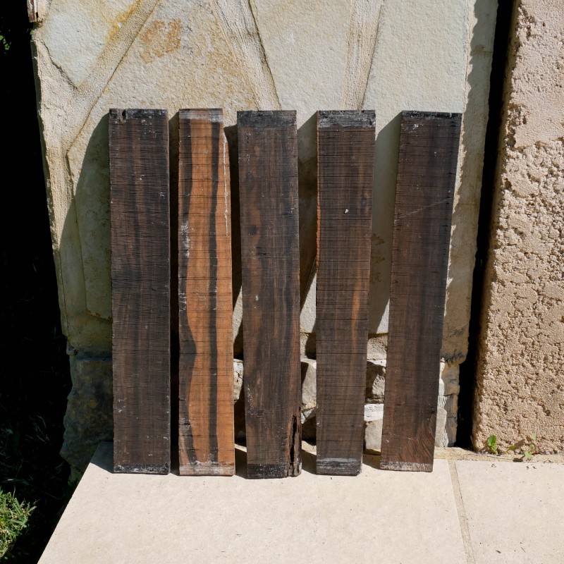 Lot 5 planchettes ébène